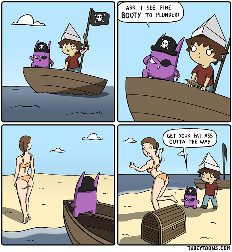 booty comics - Arr, I See Fine Booty To Plunder! Vo Get Your Fat Ass Outta The Way Tubeytoons.Com