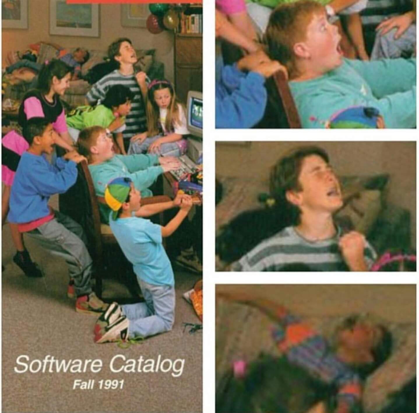 Kids in the 90's playing PC games.