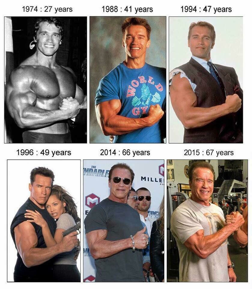 Arnold's favorite bicep. 1974 - 2015.