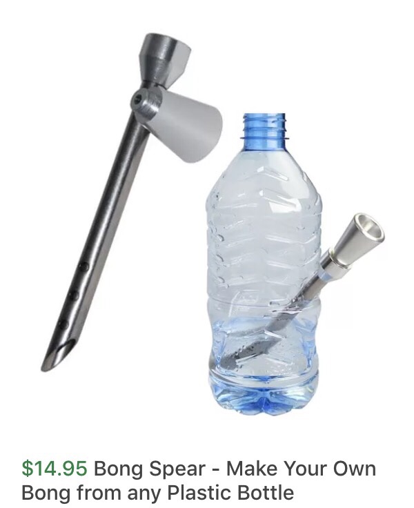 water bottle bong - $14.95 Bong Spear Make Your Own Bong from any Plastic Bottle