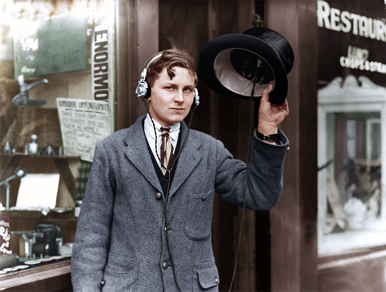 Headphones, 1920s.
