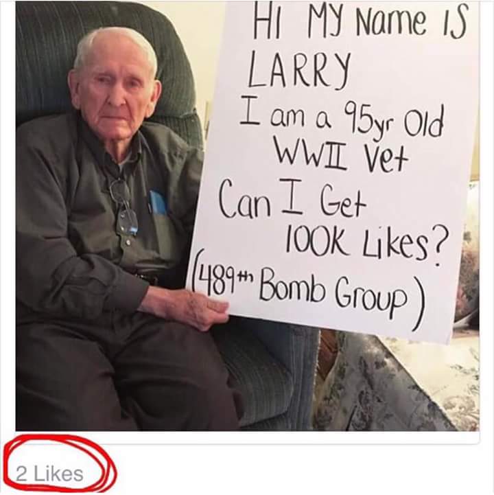 ig thots - Hi My Name is Larry I am a 95yr Old Wwii Vet Can I Get Took ? 489Bomb Group 2