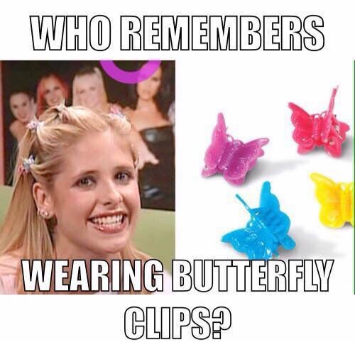 90s fashion kids - Who Remembers Wearing Butterfly Clips?