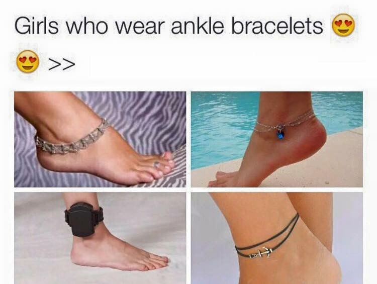 heart eyes emoji meme - Girls who wear ankle bracelets