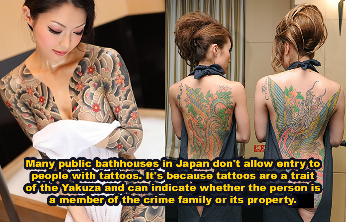 jobs don t allow tattoos - Many public bathhouses in Japan don't allow entry to people with tattoos. It's because tattoos are a trait of the Yakuza and can indicate whether the person is a member of the crime family or its property.