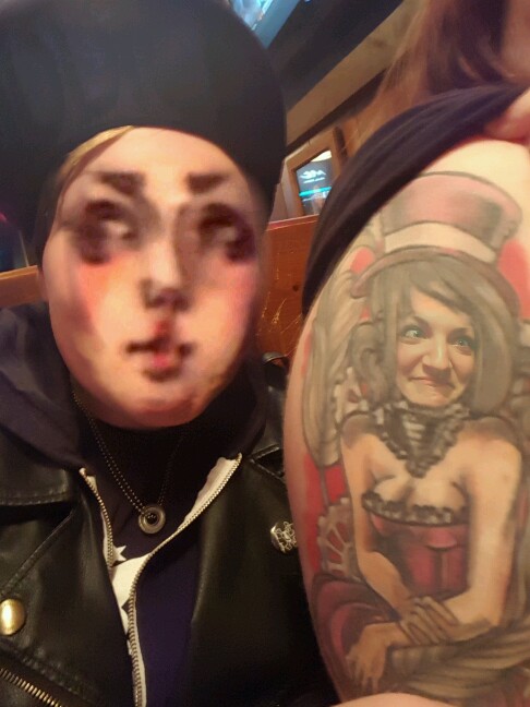 face swap with tattoo