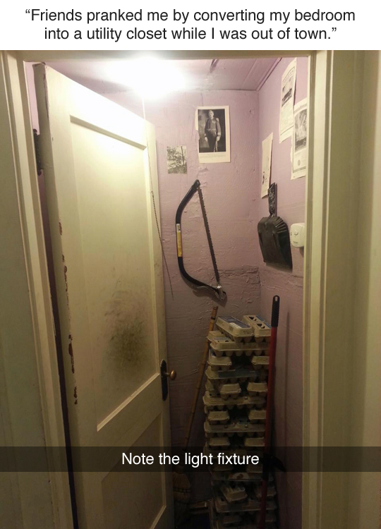 Asshole Buddies Turn Their Friend's Room Into a Utility Closet When He's Out Of Town