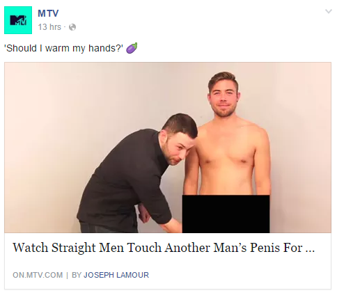 shoulder - Mtv 13 hrs 'Should I warm my hands?' Watch Straight Men Touch Another Man's Penis For ... On.Mtv.Com By Joseph Lamour