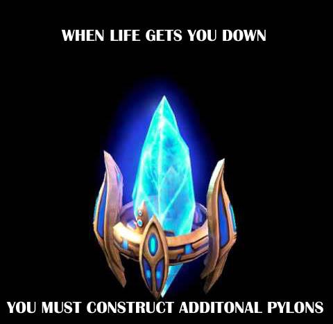 you must construct additional pylons meme - When Life Gets You Down You Must Construct Additonal Pylons