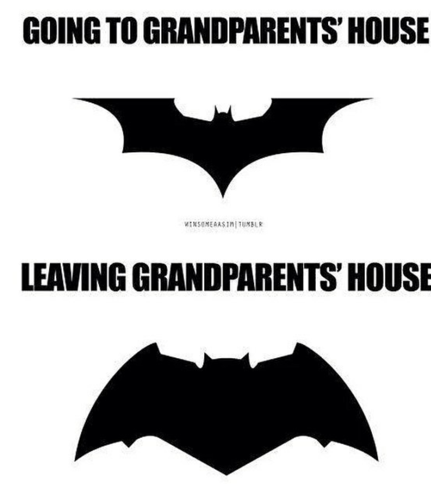 batman nananana meme - Going To Grandparents' House Winsorlarsintole Leaving Grandparents' House