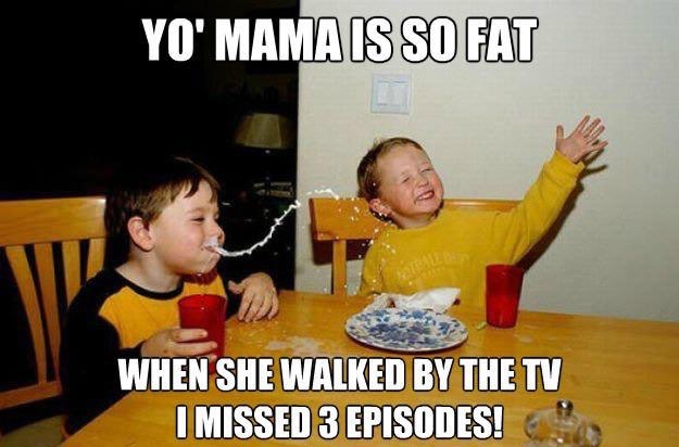 yo momma so fat - Yo' Mama Is So Fat When She Walked By The Tv Missed 3 Episodes!
