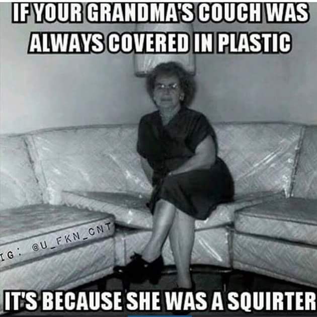 if your grandma's couch was covered in plastic - If Your Grandma'S Couch Was Always Covered In Plastic Ig It'S Because She Was A Squirter