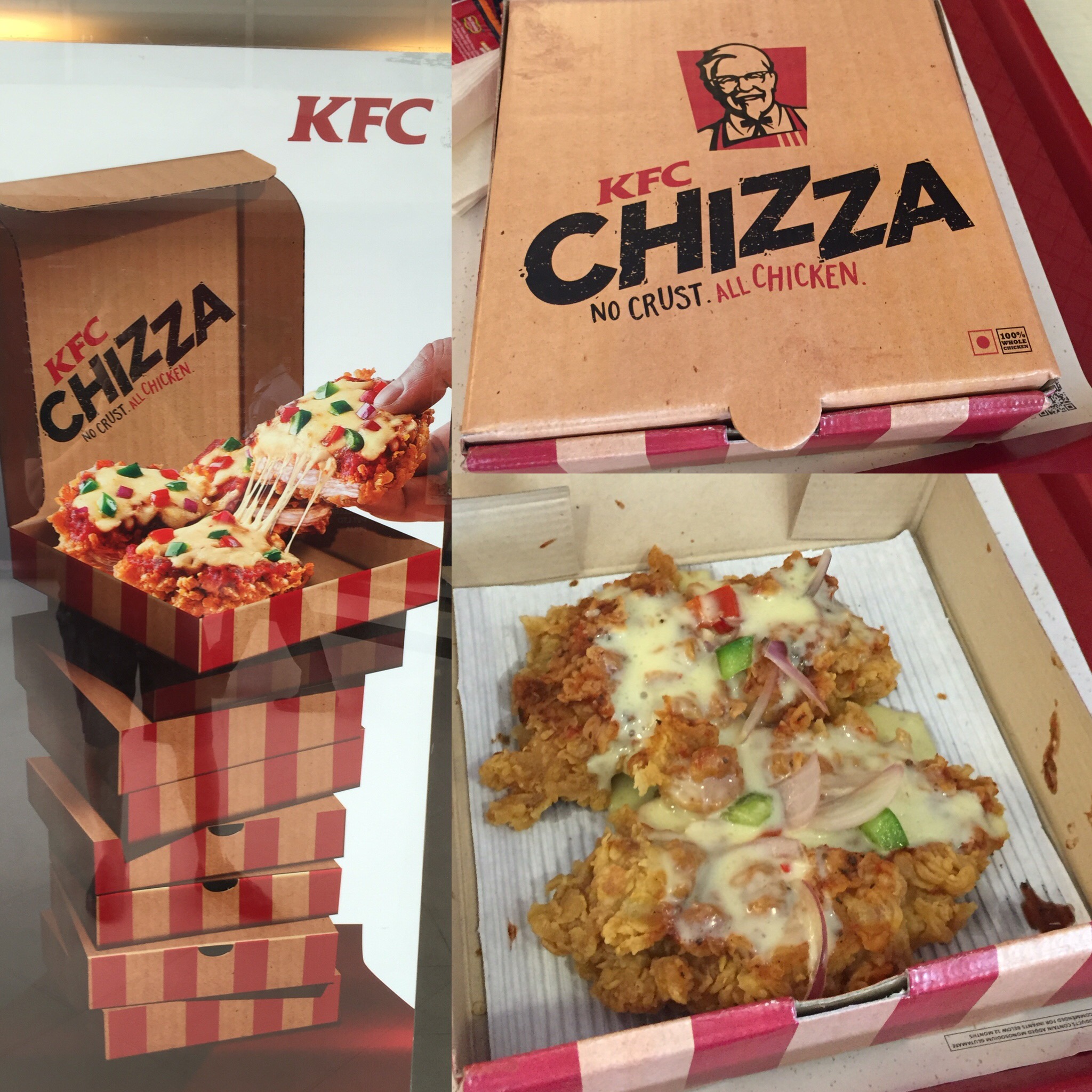 kfc india food - Kfc Kfc Chizza No Crust. All Chicken