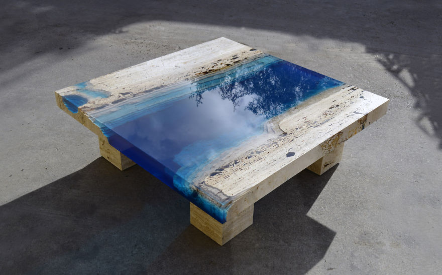 coffee table blue