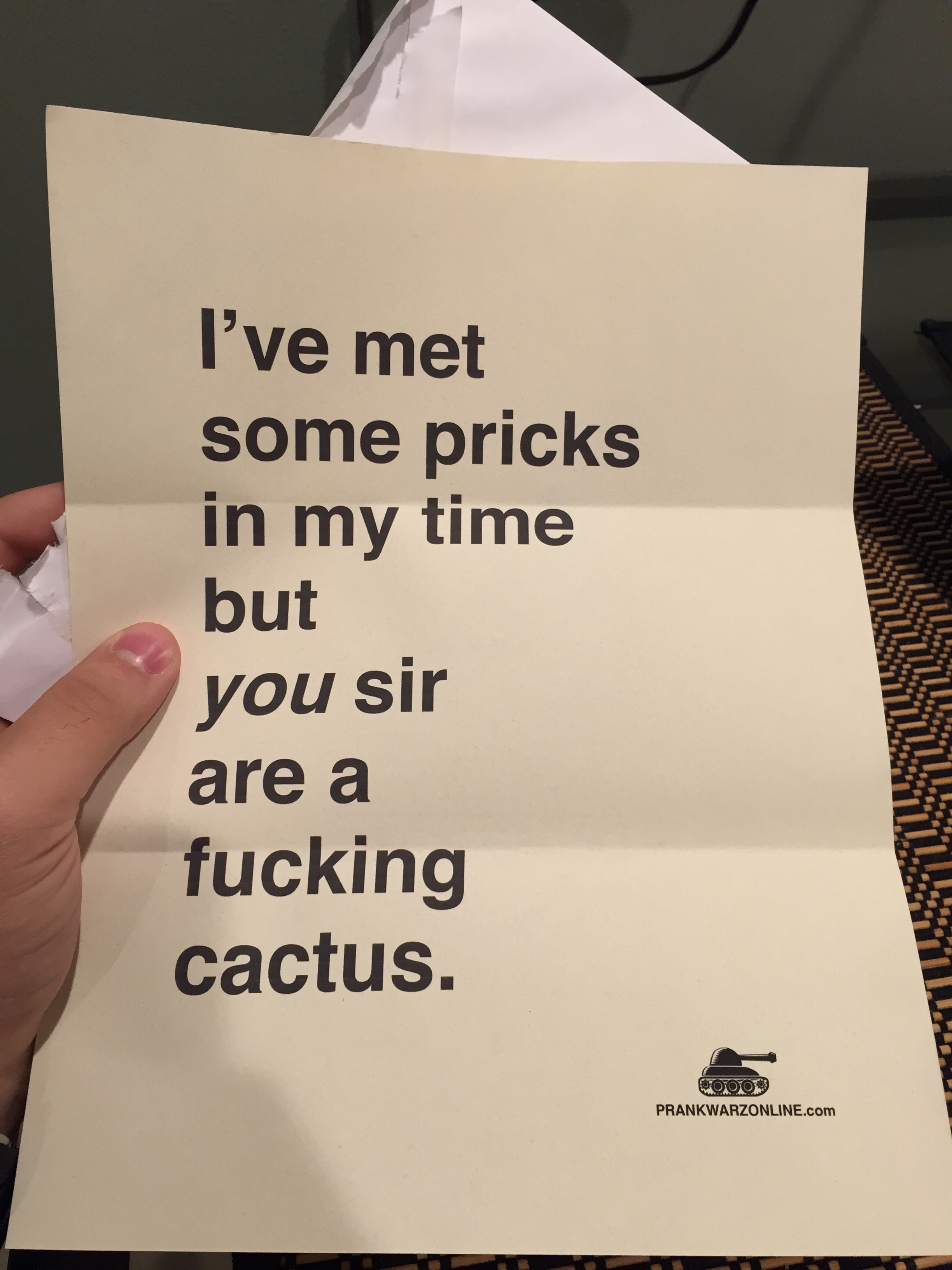 if brains were dynamite - I've met some pricks in my time but you sir are a fucking cactus.