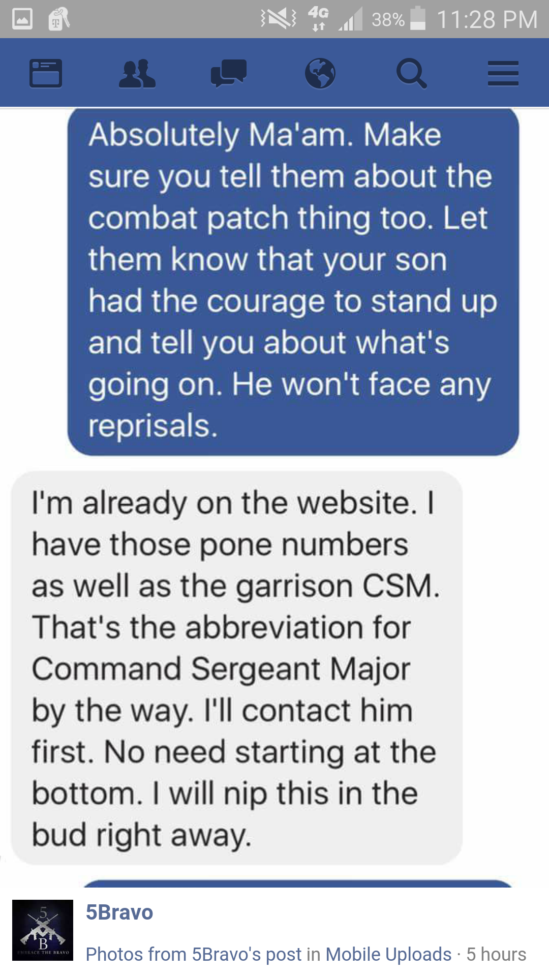 Army Mom Tries To Negotiate a Patch For Her Soldier Son