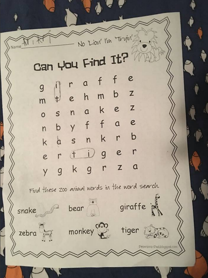 writing - No Liar in Thin Can You Find It?n. 9 ir a f f e m teh mb z osnak ez nb y ff a e k sn krb e r t ig er y gk grza Fund these Zoo win words in the word search 18 stake zebra h bear monkey giraffe of tiger