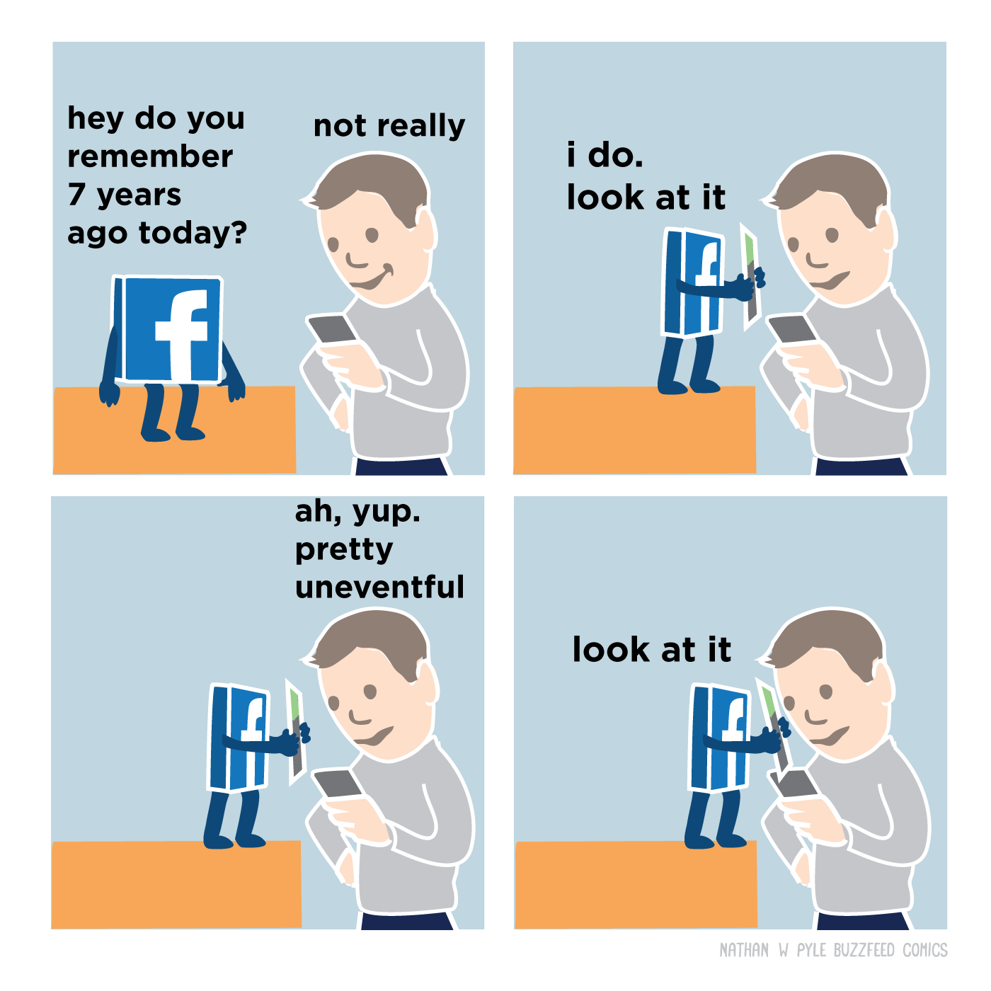 nathan w pyle buzzfeed - not really hey do you remember 7 years ago today? i do. look at it ah, yup. pretty uneventful look at it Nathan W Pyle Buzzfeed Comics