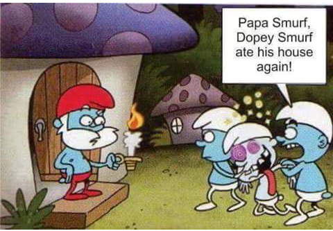 random pic dopey smurf - Papa Smurf, Dopey Smurf ate his house again! 2