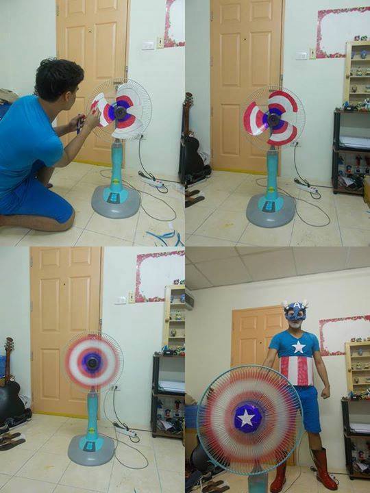 low budget cosplay captain america -