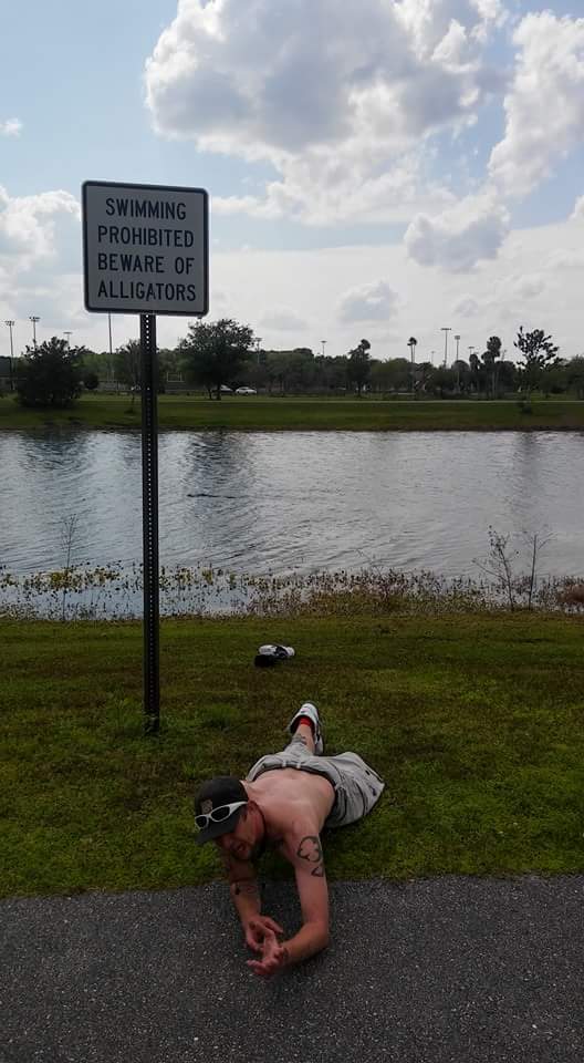 lost leg in motorcycle accident - Swimming Prohibited Beware Of Alligators Un