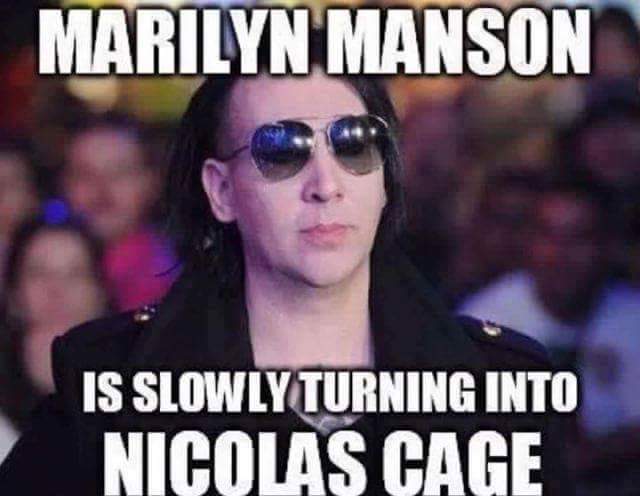 photo caption - Marilyn Manson Is Slowly Turning Into Nicolas Cage