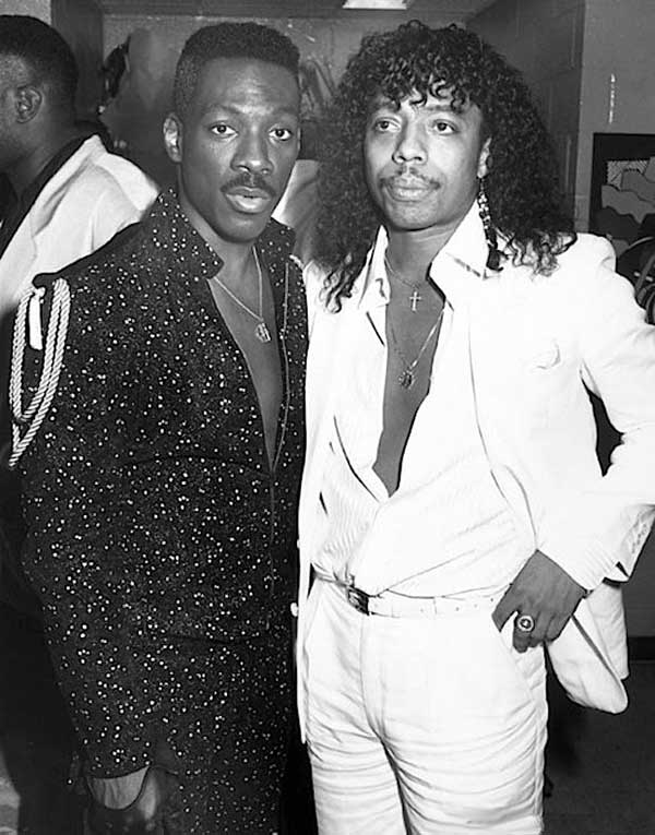 Eddie Murphy and Rick James, 1980s.