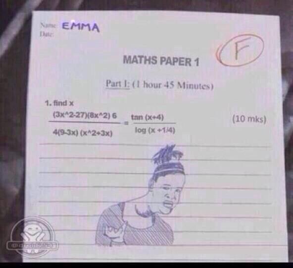 me doing maths - Emma Maths Paper 1 Aper 1 F Part 1 1 hour 45 Minutes 1. find x 3x^227x^2 6 4193x x^23x tan x4 logx14 10 mks