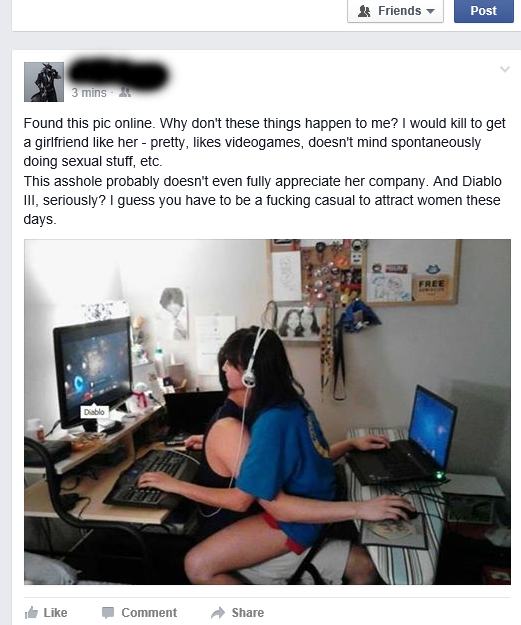 gamer couple - & Friends Post 3 mins Found this pic online. Why don't these things happen to me? I would kill to get a girlfriend her pretty, videogames, doesn't mind spontaneously doing sexual stuff, etc. This asshole probably doesn't even fully apprecia