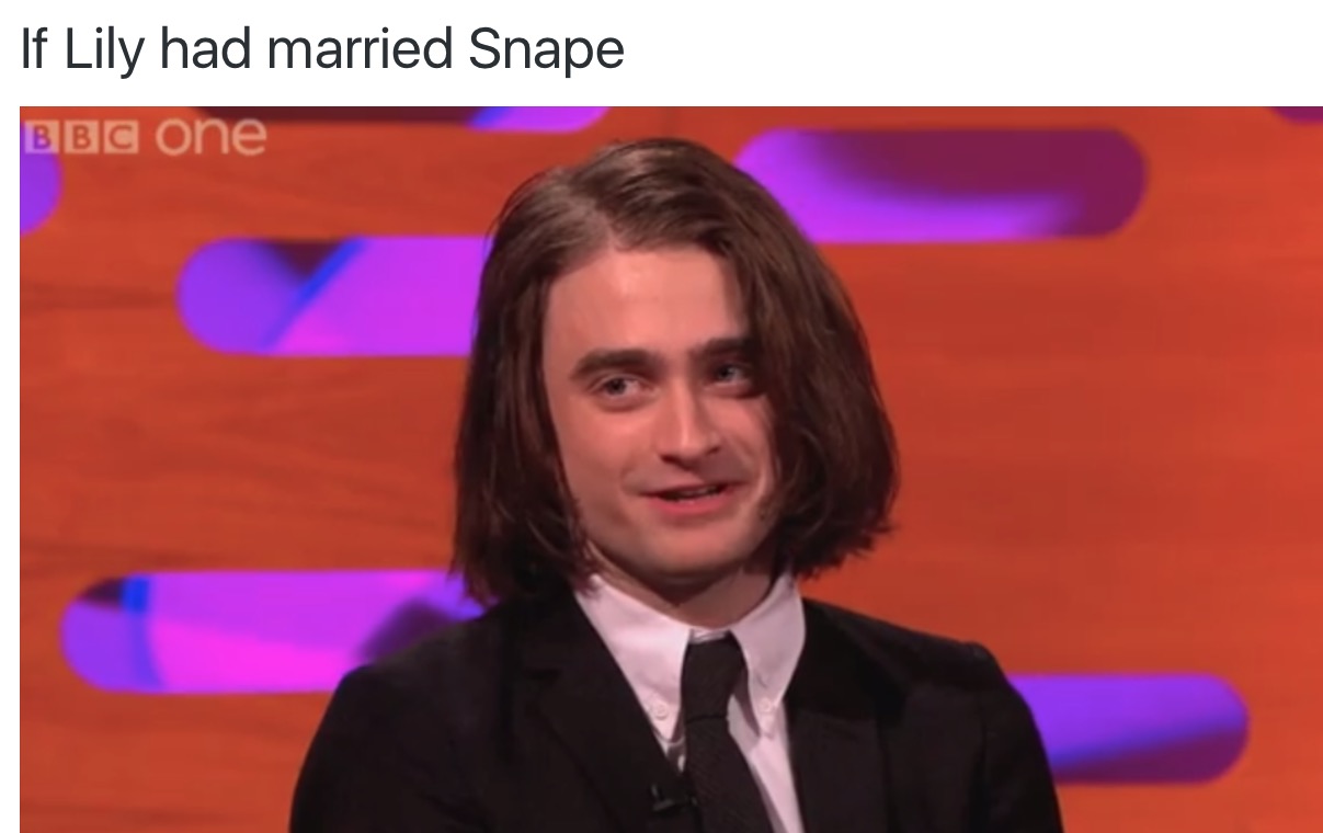 daniel radcliffe graham norton - If Lily had married Snape Bbc One