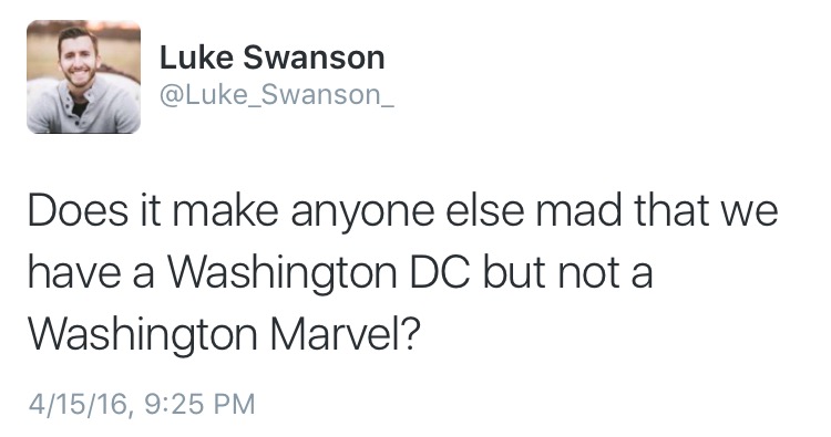 73 days without sex - Luke Swanson Does it make anyone else mad that we have a Washington Dc but not a Washington Marvel? 41516,