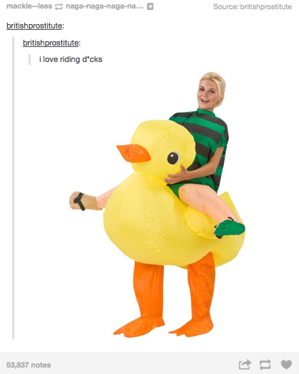 rubber duck costume - mackleless naganaganagana... Source britishprostitute britishprostitute britishprostitute i love riding d'cks 53,837 notes