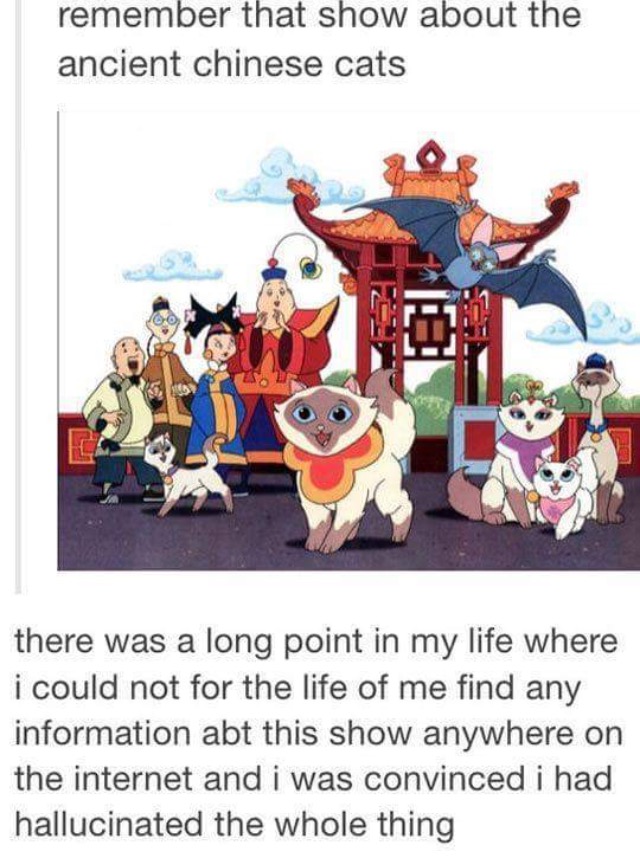 meme stream - sagwa the chinese siamese cat - remember that show about the ancient chinese cats there was a long point in my life where i could not for the life of me find any information abt this show anywhere on the internet and i was convinced i had ha