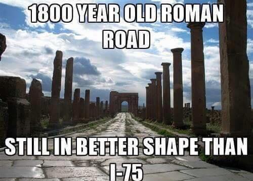 meme stream - freebird records - 1800 Year Old Roman Road Still In Better Shape Than 175
