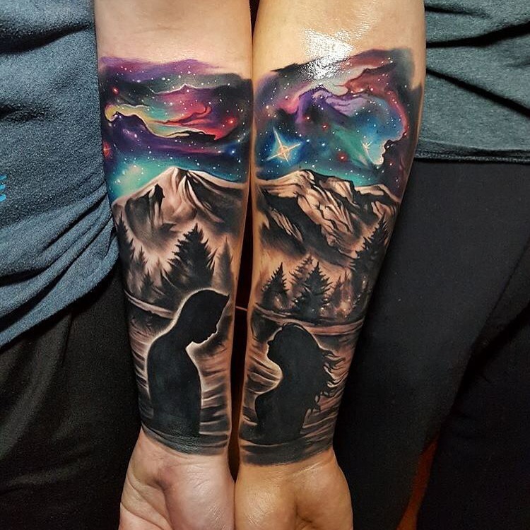 his and hers sleeve tattoos