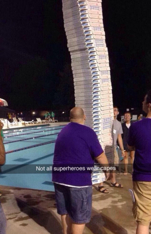 pizza funny time - Not all superheroes wear capes