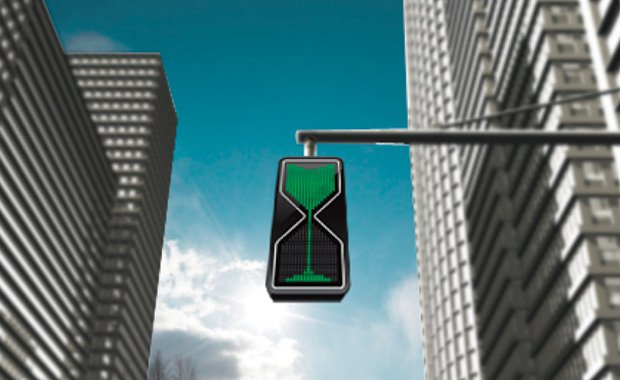 hourglass traffic light