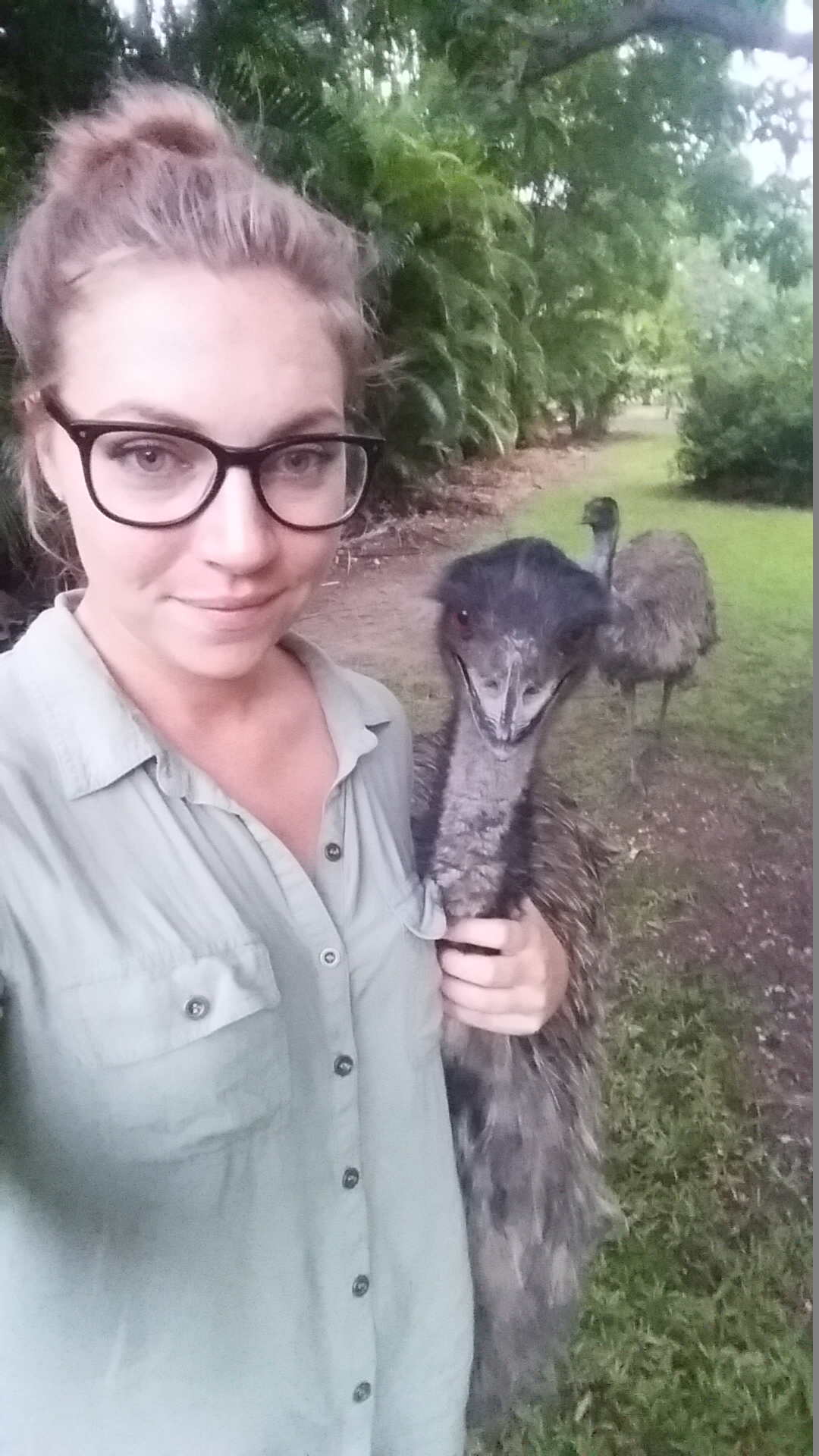 emu wearing glasses
