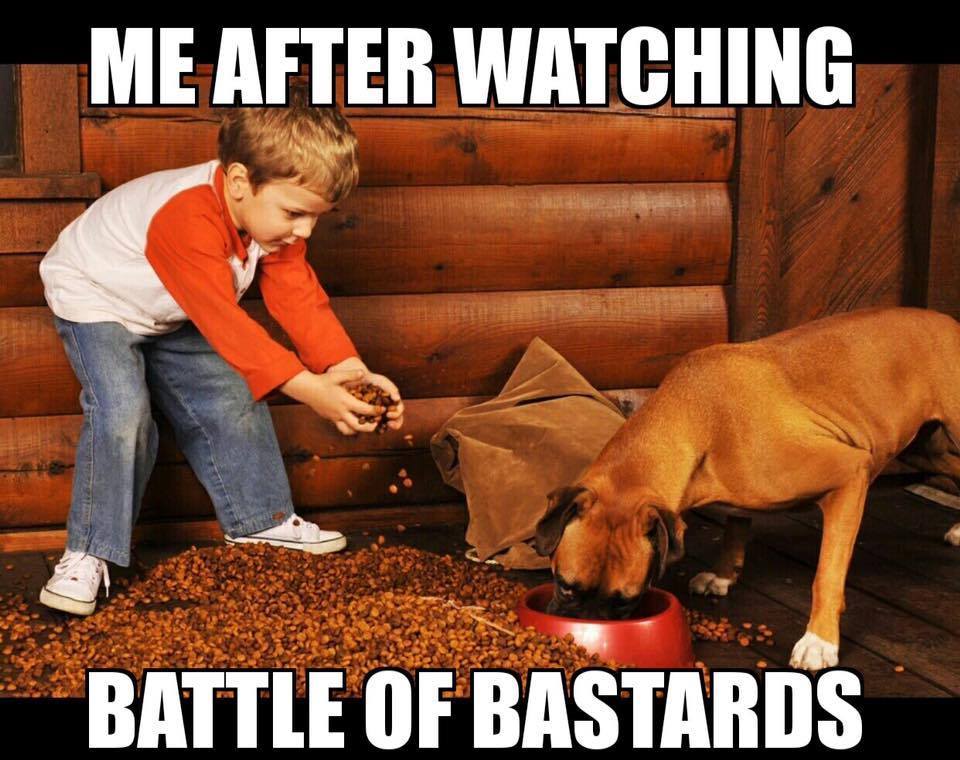 memes - child feeding a dog - Me After Watching Battle Of Bastards