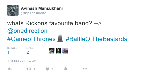 memes - organization - Avinash Mansukhani whats Rickons favourite band? > Retweet E N Retweet 13 1 2 ill ...