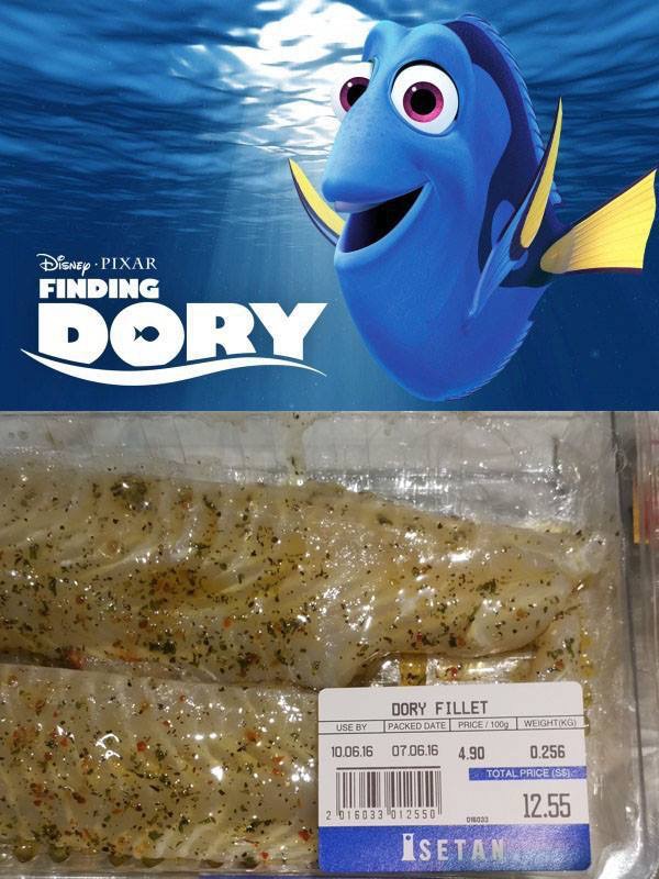 finding nemo - Disney Pixar Finding Dory Use By 10.06.16 Dory Fillet Packed Date Price 100W Eightkg 07.06.16 4.90 0.256 Total Price Sse 12.55 2016033012550 000 Isetan