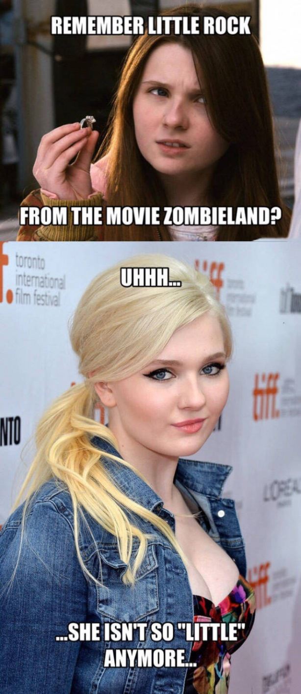 memes - hot abigail breslin - Remember Little Rock From The Movie Zombieland? toronto Interational Uhhh.. Os ...She Isn'T So "Little" Anymore..