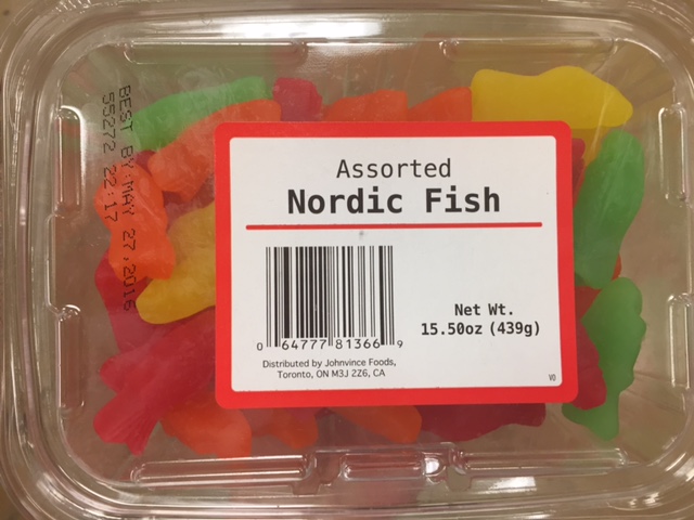 nordic fish - 55272 Best By Assorted Nordic Fish Net Wt. 15.50oz 4399 o 11647771813661||| Distributed by Johnvince Foods, Toronto, On M3J 226, Ca