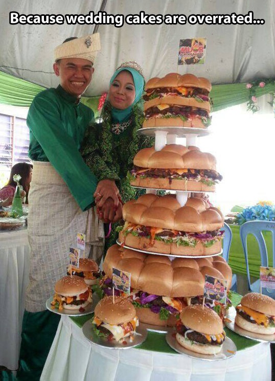 burger wedding cake - Because wedding cakes are overrated...