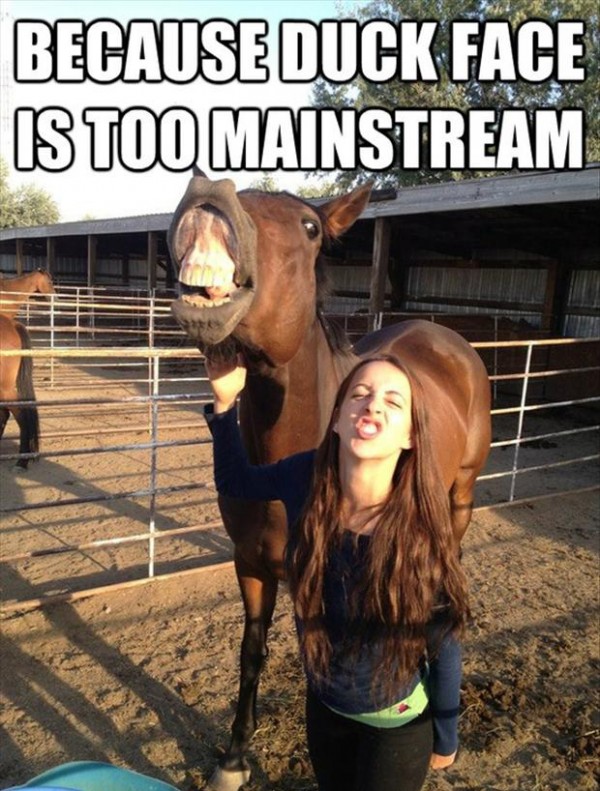 horse facial girl - Because Duck Face Is Too Mainstream