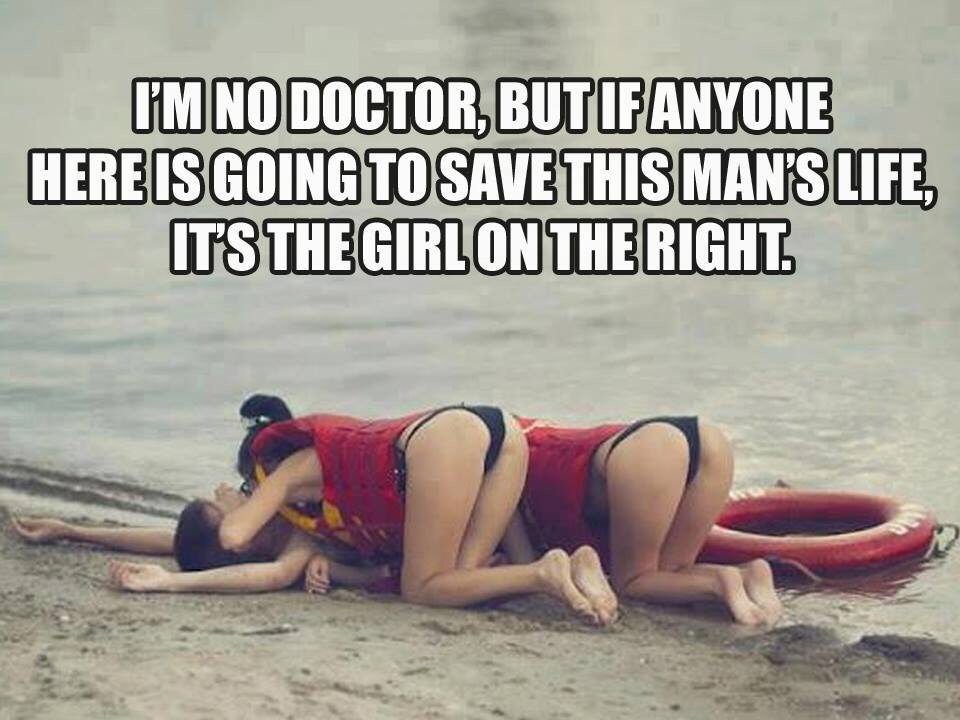 memes - cape bojeador lighthouse - I'M No Doctor, Butifanyone Here Is Going To Save This Man'S Life, It'S The Girl On The Right