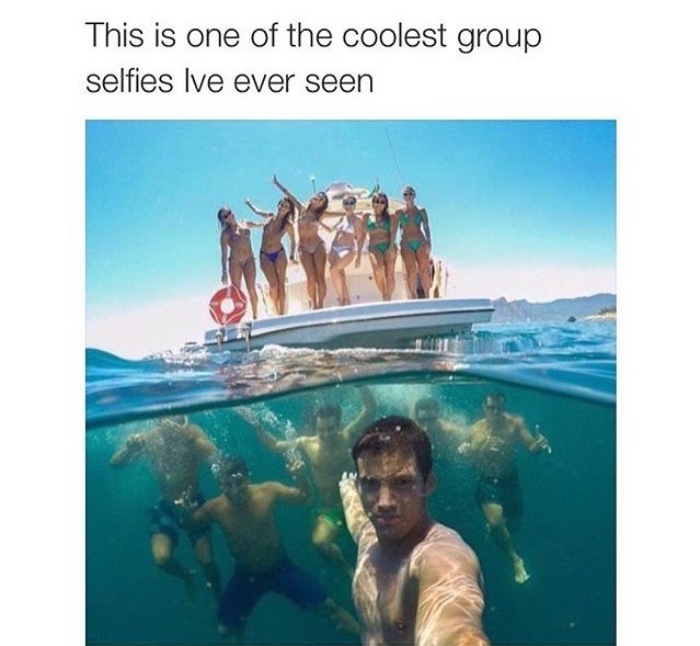memes - over under water - This is one of the coolest group selfies Ive ever seen