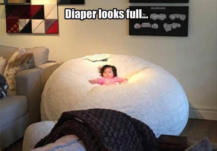 aspire to reach this level of comfort - Diaper looks full...