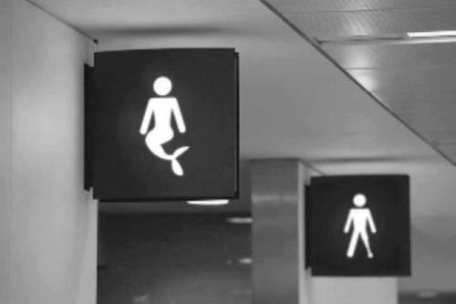 male and female rest rooms