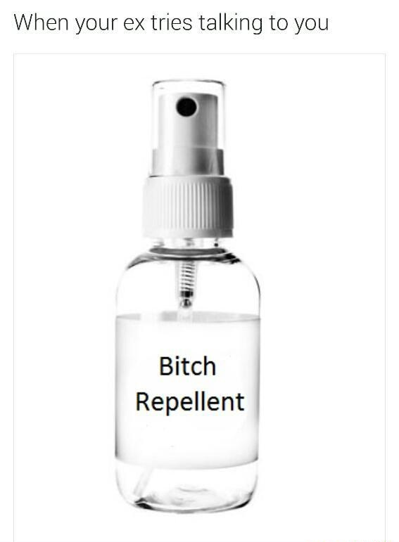 bitch repellent - When your ex tries talking to you Bitch Repellent